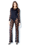 Long Sleeve All Over Lace Cat Suit