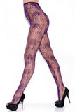Floral fishnet crotchless pantyhose