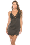 Satin Lace trimed Slip set With maching thong