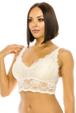 Plus Size Floral Lace Overlay Bralette