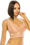 Plus Size Floral Lace Overlay Bralette