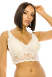 Plus Size Floral Lace Overlay Bralette