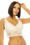 Plus Size Floral Lace Overlay Bralette