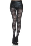 Spider web print pantyhose