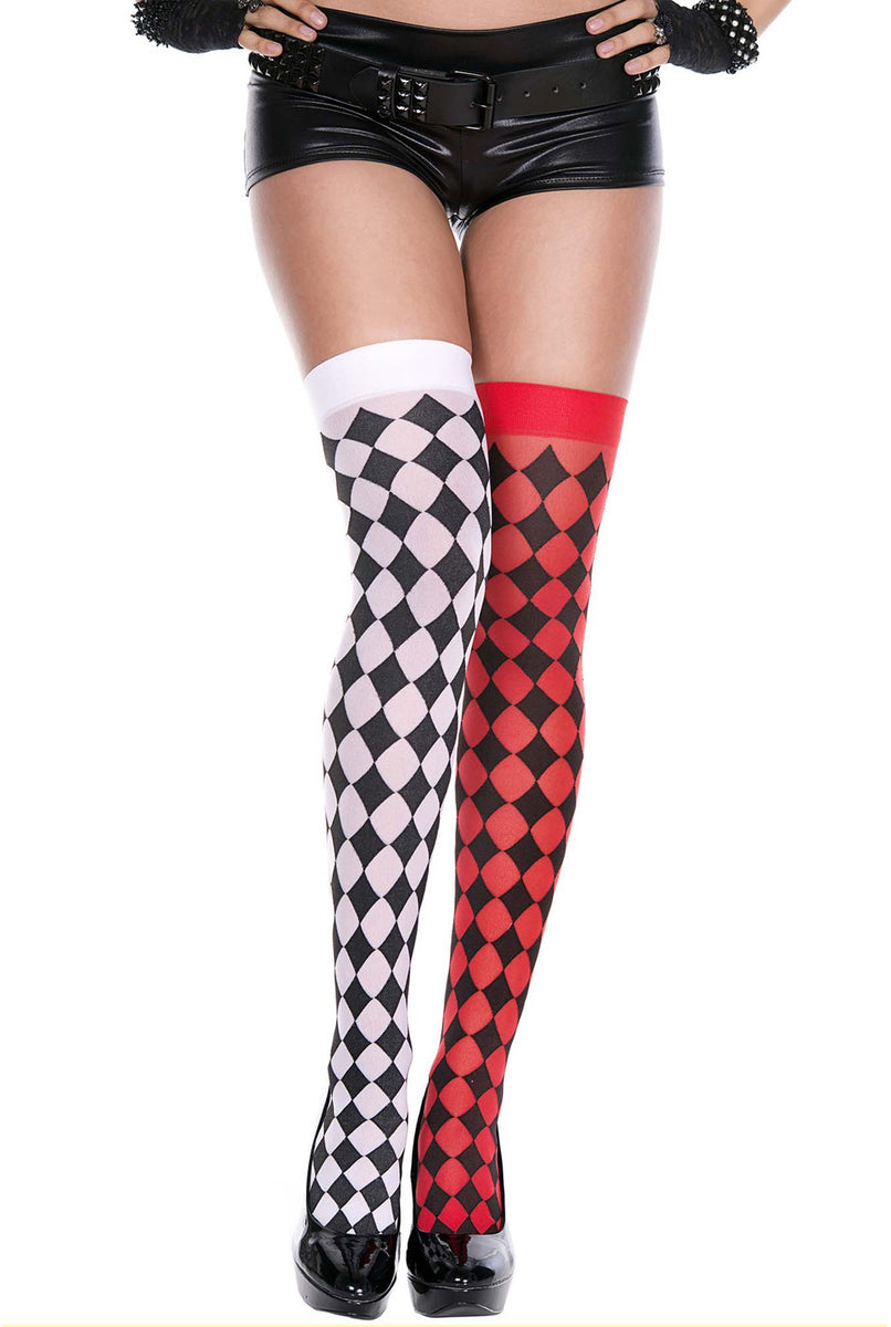 Harlequin Mismatch Thigh High Donna Di Capri