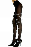 Opaque pantyhose with Skull print