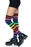 Rainbow Thigh High Socks