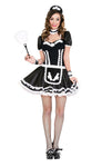 Five pieces Flowery Lacy French Maid Costume Set