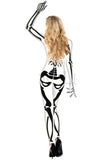 One Piece Skeleton Bodysuit Costume Set