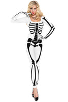 One Piece Skeleton Bodysuit Costume Set