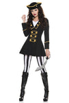 Three Piece High Class Pirate Costume Set