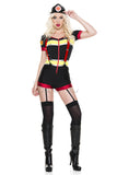 Three Pieces Fire Captain Costume Set