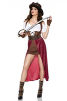 Five Pieces Steampunk Pirate Costume Set