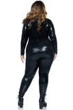 Wet Look Leather Catsuit