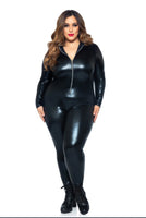 Wet Look Leather Catsuit