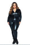 Wet Look Leather Catsuit