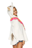 Llama Poncho With Animal Face Hood Costume