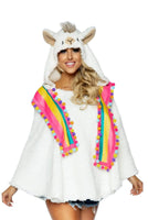 Llama Poncho With Animal Face Hood Costume