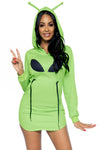 Alien Hoodie Fleece Dress