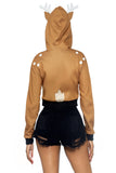 Fawn Cropped Hoodie With Antler