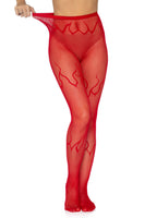 Flame Fishnet Tights
