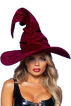 Velvet Ruched Witch Hat