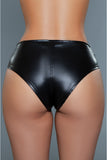 Low Rise Cheeky Leather Shorts