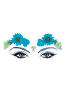 Blue Dried Flower Face Stickers