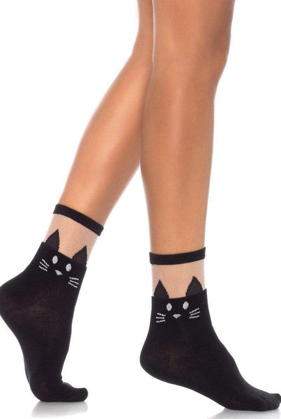 Black Cat Ankle Socks