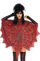 Glitter Spider Web Costume Poncho