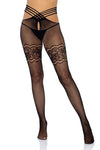 Strappy wrap around fishnet tights