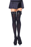 Plus Size Satin Bow Thigh Highs
