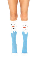 Snow Man Knee-High Socks