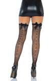 Net Backseam Thigh Highs