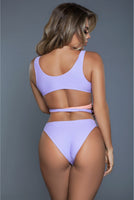 Two Piece Color Block Bikini Swimsuit Set