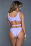 Two Piece Color Block Bikini Swimsuit Set